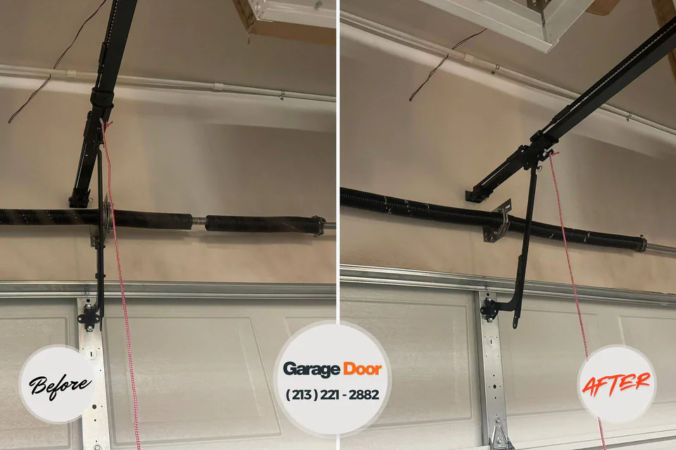 Before and after: garage door repair Gulfport, FL